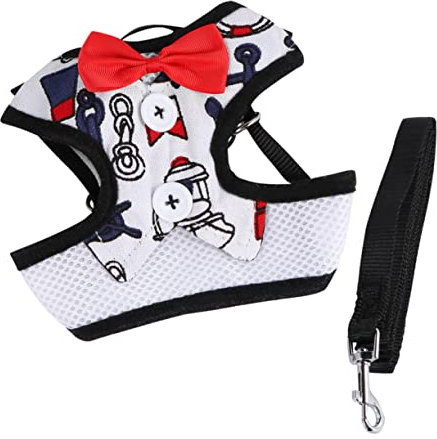 Yardwe Hundewestengeschirr Haustier-Zuggurt Welpen-Outfits Welpenkostüm Brustgurt für Haustiere Haustier-Geschirr-Kleid Kleidung Bowknot-Hundeweste Weste für Haustiere Krawatte Leinen