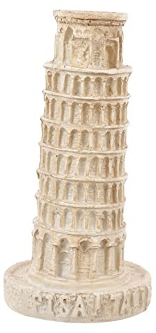WOONEKY Mini Schiefen Turm Von Modell Harz Fisch Tank Landschaft Ornament