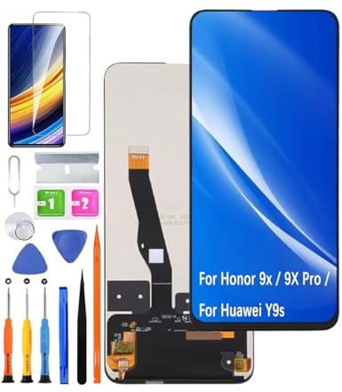 HLYGZX Display Bildschirm für Honor 9x/9X Pro STK-LX1 STK-L21 | mit Reparatur Kit，IPS LCD，HD Display，Bildschirm Ersetzen,für Model：STK-LX3 STK-L22 HLK-AL10 HLK-TL10