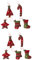 Warmhm 10 STK Weihnachtsschmuck aus Zuckerrohr süße Weihnachtsstrümpfe Weihnachtstüten weihnachtsbaumdeko Tannenbaum Dekoration für kleine Party-Hängeornament Stoff
