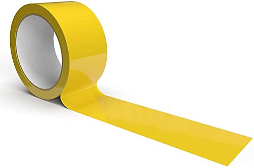 DPdantepellacani 6 Rotoli Nastro Adesivo Gialli 50 mm x 66 metri (396 metri totali) Colore Giallo ideale per pacchi, imballaggio, spedizioni