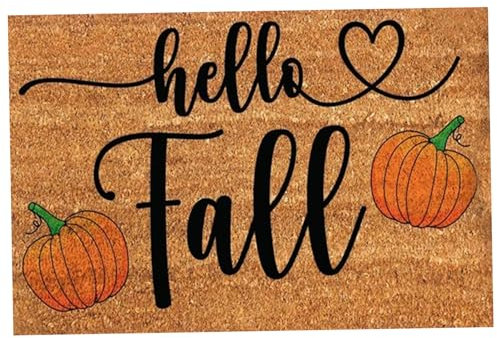 Porta autunnale esterna da 24x16 pollici di zucca tappeto autunno Happy autunno non slittatura simpatica fa divertimento tappeti autunnali riutilizzabili da cucina per l'arredamento del Ringraziament