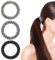 TIESOME 3 Stück Perlen-Haargummis, Elastische Haargummi Damen Elastisches Scrunchies Haar-Accessoires für Frauen Kopfschmuck (Grau+Silber+Schwarz)