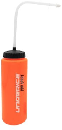 FLCPJGV Bouteille d'eau de Sport Bouteille Compressible Bouteille de Sport Bouilloire avec Longues Pailles Tasse à Eau pour La Course à Pied Football Baseball, Orange