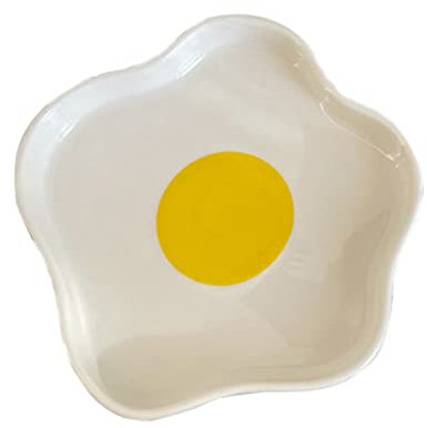Ciieeo Plato De Cerámica Pintado a Mano Plato De Desayuno Para Niños Platos De Aperitivo Plato De Comida Multifuncional Plato De Cena Bandeja De Desayuno Irregular Bandeja De Recortes