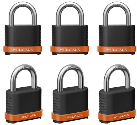 WULALACK 6 Pack Heavy Duty Combination Lock for Outdoor Use