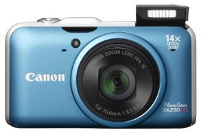 Canon PowerShot SX230 HS blue 12.1MP 14x Opt. Zoom (Renewed)