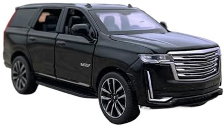 1 32 Für Cadillac Escalade Off-Road SUV Fahrzeug Metall Legierung Modell Auto Sound Licht Zurückziehen Sammlungen Ornamente Druckgussmodelle Motorfahrzeuge(Schwarz)
