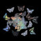 45 Schmetterlingsaufkleber, niedliche, ästhetische Aufkleber, wasserfest, holografische Aufkleber für Scrapbooking, Flaschen, Gepäck, Handy, Laptop