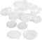sourcing map 80Pcs Hinge Hole Covers, 35mm(1 3/8) Dia Plastic Concealed Hole Cover Round Flush Type Caps for Furniture Cabinet Cupboard, White