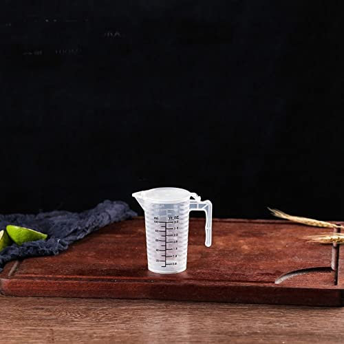 Caraffa graduata trasparente, caraffa graduata in plastica con manico, per cottura al forno (100 ml)