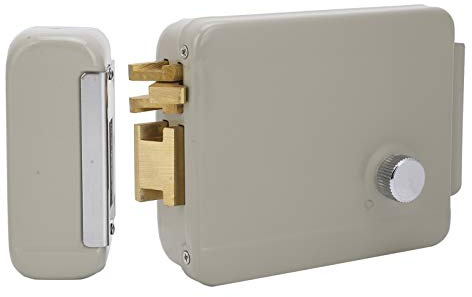 Asixxsix Elektronisches Türschloss, Edelstahl-E-Schloss-Unterstützung für Holz-, Glas- und Metalltüren, Sicherheitstürzugang mit empfindlicher elektrischer Steuerung, DC 9-12 V