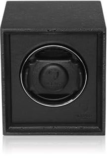 MODALO Twist Uhrenbeweger für Automatikuhren 1 Uhr/Watch Winder – leiser Motor, 900 TPD, Massivholz & Leder, Kratzfeste Oberfläche, für Herren und Damen