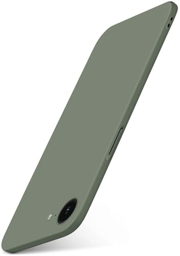 moex für iPhone 16e Hülle Ultra Dünn, Schutzhülle mit erhöhtem Kameraschutz, Slim Cover Hardcase Backcover, Dünnste Handyhülle Minimalistisch Alpha Case, Matt Oliv