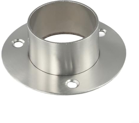 Stainless Steel Round Flange Bracket Designed For 38mm 51mm Handrail Pipe Mounting, Compatible With Wall, Floor, And Ceiling Sockets For Display Stands(38mm)