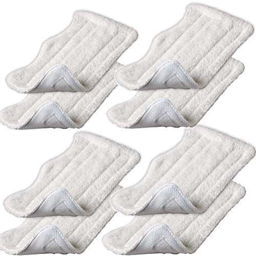 LIRR 8pcs Panni microfibra scopa a vapore Vapore pulitori Pad sostituzione durevole panno in microfibra Pad Cover per H2O Steam Mop S3111