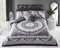 Sleepdown Duvet Cover Set - Black Grey - Paisley Mandala Geometric - Reversible Quilt Cover Easy Care Bed Linen Soft Cosy Bedding Sets with Pillowcases - Super King (220 cm x 260 cm)