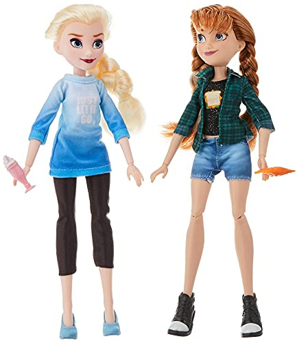Disney Princess Ralph Breaks The Internet Movie Dolls, ELSA & Anna Dolls with Comfy Clothes & Accessories