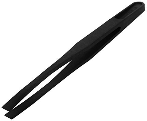 sourcing map Pince à épiler anti-statique en plastique de 6 mm de large - 12 cm de long