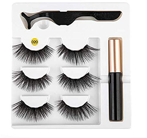 Eyeliner magnétique Kit de faux cils facile à porter Eyeliner liquide à séchage rapide Eyeliner magnétique de faux cils Eyeliner liquide magnétique Eyeliner liquide False Eyelashes Set # 20