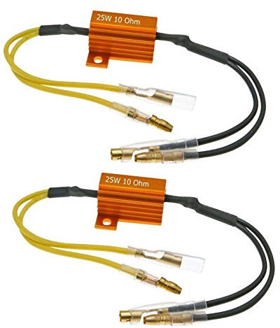 2 Qualitäts Widerstände 25W 10 Ohm für Umrüstung auf LED Blinker Motorrad Moped
