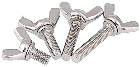 ANSIEDIO Vis à Oreilles M8 - Boulon à Oreilles Filetée en Acier Inoxydable Vis à Papillon Vis Aile,M8×50mm,3 pcs