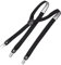DonDon Hosenträger Herren gepunktet schwarz weiß schmal 2,5 cm - Extra starke Clips für Anzug - Hosenträger Herren extra stark - Ideal für Männer oder Damen Rockabilly Suspenders