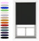 Black Blackout Roller Blind Metal Fittings Trimmable UV Protection Thermal Properties Premium Fabric Home Office Bedroom Kids Room Child Safe Easy Fit 120cm Width x 160cm Drop