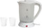 LUXFAB® New 0.5LITRE Dual Voltage Small Electric Travel Kettle in White Colour + 2 Cups (White, 2)