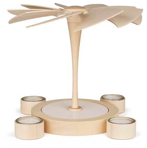 Rudolphs Schatzkiste Pyramide NOBILIS ohne Bestückungnatur für Teelichte 24x21x24cm NEU Tischpyramide Teelichtpyramide Erzgebirge