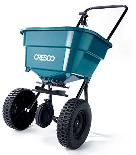 CRESCO CR10SW Winter-Grade Salt & Grit Spreader | Robust Rod Linkage & Durable Gears | Pathway Care | Precision Spread Control | High-Capacity Hopper