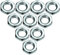 AERZETIX - C49456 - Set di 10 dadi bassi M12 esagonali/6 lati - contro dadi con filettatura metrica - in acciaio zincato