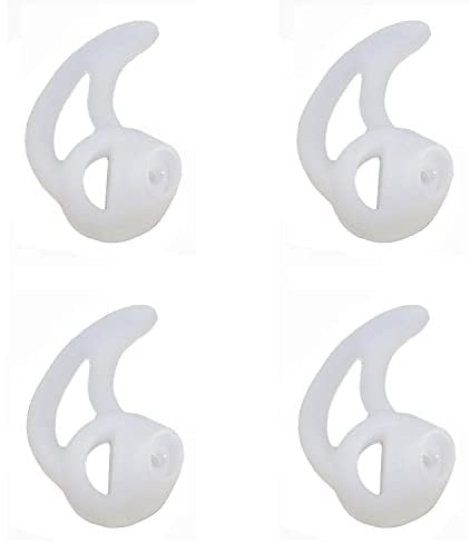 Silicone Fin Ear Mold for Two Way Radio Earpiece Replacement Earmold Earbud Tips for Surveillance Police Earpiece Coil Tube Headset (2 Pair Fin Large Left Ear)
