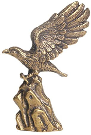 FOMIYES Mini-Messing-Adler-Figur: Retro, kleine amerikanische Glatzenadler-Statue, Vintage-Tier-Vogel-Skulptur, Briefbeschwerer für Unabhängigkeitstag, 4. Juli, Tischdekoration