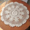 2 Stück Oval Handgehäkelte Doilies,handgemachte Häkeldeckchen 35 x 40cm,Spitzendeckchen Häkeldeckchen,Geeignet für Tassen, Getränke, Schalen, Töpfe, Teller, Vasen, Antike Tischdecken (Beige,35-40 cm)