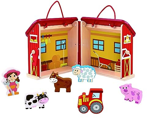 Tooky Toy Wooden Foldable Fire Station
