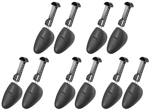 Tiamu 5 Paar Schuhspanner fur Damen und Herren, Kunststoff Schuhstrecker, Schuhweiter Schuhe Dehnen, Schuhstrecker Verstellbar Länge Shoe Stretcher, Metallfeder Schuhspanner Herren (Schwarz)