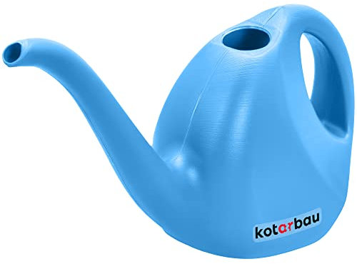 KOTARBAU® Regadera de jardín de 2 l de plástico para regar flores con caño largo, regadera pequeña para interior y exterior, regadera para plantas, color azul
