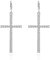 SURALIN 1 Pair Silber Kreuz-Perlen-Strass-Ohrringe, Creolen, Baumelnde Spike-Kreuz-Anfangsohrringe, Einfacher Schmuck