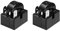 CoCud Refrigerator Start Relay, 2 Pin 250W 4.7 Ohm Resistance, Plastic Refrigerator Overload Relay Fridge Compressor Relay Black - (Applications: for Compressor Mini Fridge), 2-Pieces