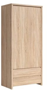 BLACK RED WHITE® Schiebetürenschrank Kaspian | Kleiderschrank Schrank Garderobe | im Retro, Minimalistisch, Modern Stil | 90x56 | für Wohnzimmer, Esszimmer, Büromöbel