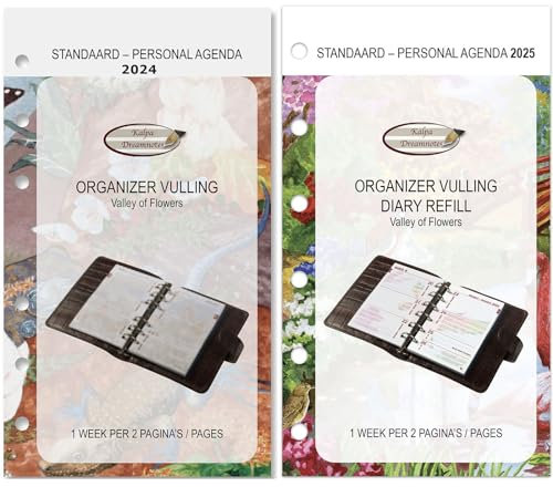 Kalpa 6 Ringbuch Agenda Nachfüllen Personal Organizer Terminplaner Einlage Kalendereinlage, 2025, B6 Persönlich, 1 Tag auf 1 Seite