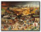 OKRA Pieter Bruegel The Elder Poster – Der Triumph des Todes Poster – ästhetische Retro-Bilder – weltberühmte Malerei Kunstwerk – Schlafzimmer, Arbeitszimmer, Büro, Leinwand, Wanddekoration, ungerahmt