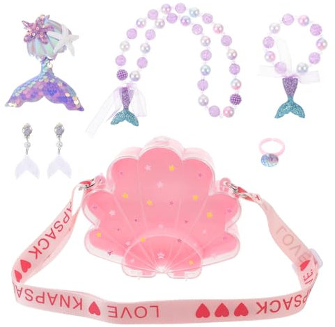 VICASKY 1 Satz Schmuckgeschenke Für Kinder Meerjungfrauen-haarnadeln Verkleide Dich Und Tu So, Als Würdest Du Spielen Cartoon-schmuck Schmuckset Für Kinder Karikatur Armband Kleine Plastik