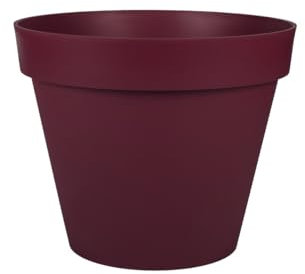 Pot de fleur rond Toscane Ø 48 x H.40 cm - Rouge bourgogne - Eda