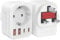 Clomnpe 2x Adattatore Presa Inglese, 5 in 1 Adattatore UK da Viaggio, Adattatore Inglese a Spina Italiana con 4 USB, Adattatore Spina Inglese per UK, Irlanda, Scozia, Maldive, Qatar, presa tipo g