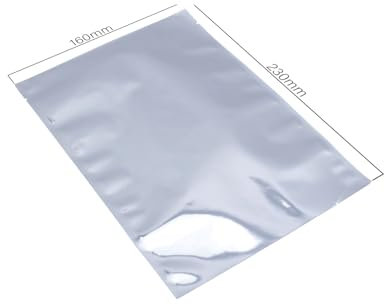 PACKIVO ESD Beutel Tüten 10 Stück - 160mm x 230mm antistatische Tüten mit öffnung Oben Abschirmbeutel für Festplatten HDDs GPUs Computer Komponenten Elektronische Hardware Silber