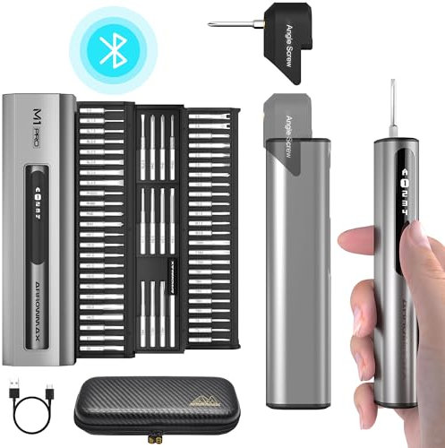 ARROWMAX Mini cacciavite elettrico, cacciavite elettrico di precisione con punte magnetiche 60 in 1, controllo intelligente del movimento, 5 modalità di coppia, kit di strumenti di riparazione per
