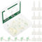 Keadic 75Pcs 5-Größen Nylon Plastikschraube Kleber PCB Abstandshalter Sortiment Set, Snap-in Pfosten feste Clips, selbstklebende isolierte Abstandshalter für Stützhöhe PC Board, Computer Motherboard