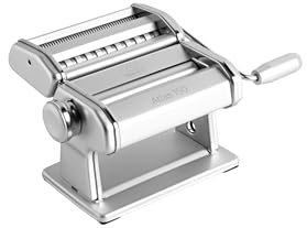 Marcato Macchina per Pasta Atlas Ice. Sfogliatrice Manuale. Acciaio Cromato e Alluminio Anodizzato. Design Elegante. 20x20x15 cm. Facile da Usare